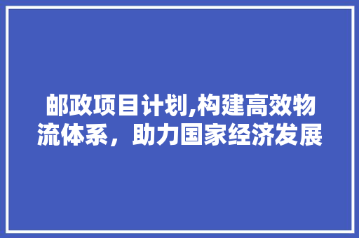 邮政项目计划,构建高效物流体系，助力国家经济发展