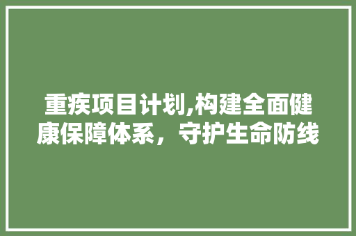 重疾项目计划,构建全面健康保障体系，守护生命防线