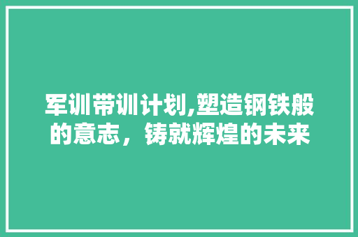 军训带训计划,塑造钢铁般的意志，铸就辉煌的未来